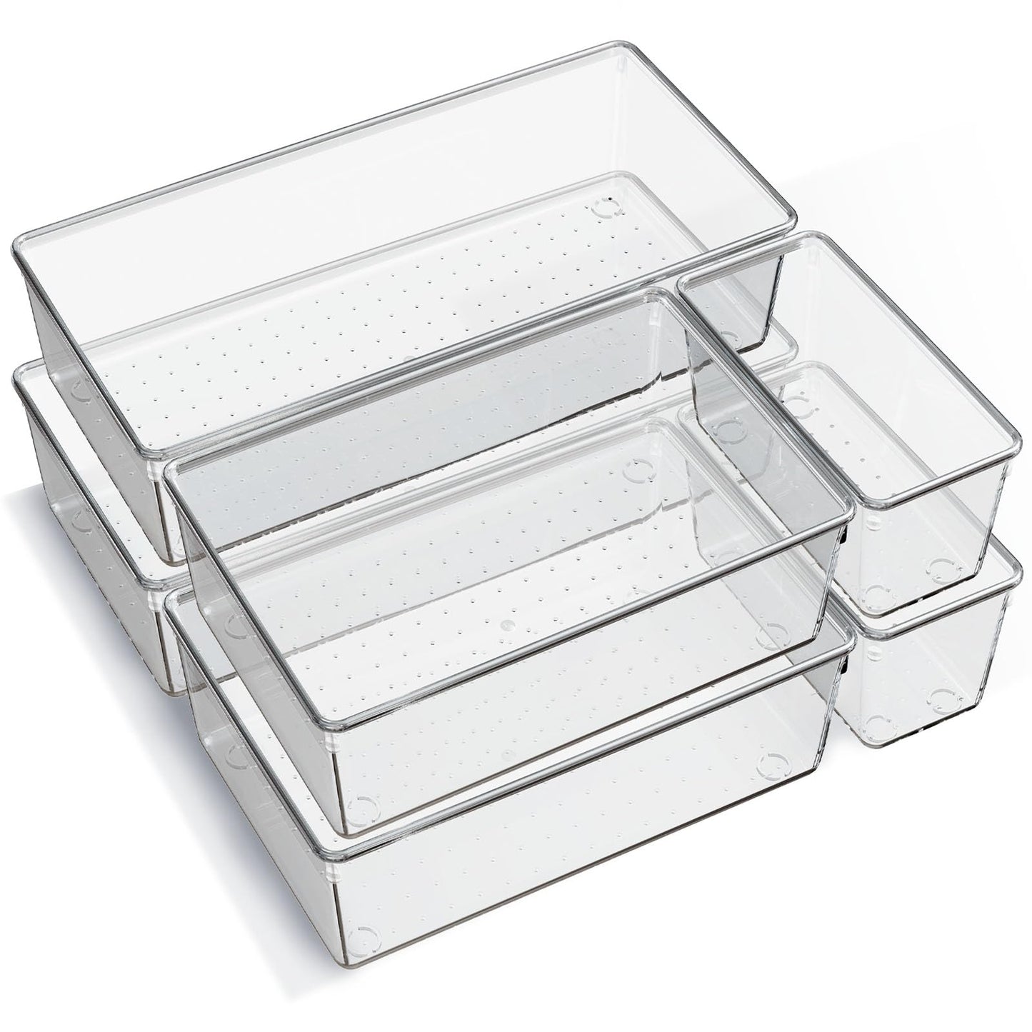 Drawer Organizer Tray Set for Kitchen, Office, or Bathroom – Modular Plastic Storage